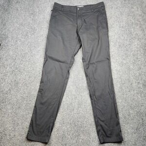Birddogs Pants Mens 34x34 Black Chino Stretch Casual Travel Golf Tech